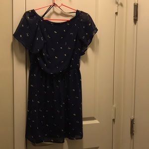 Forever 21 Short Sleeve Navy Dress M